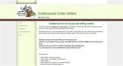 Desktop Screenshot of cottonwoodcrittersitters.com