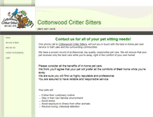 Tablet Screenshot of cottonwoodcrittersitters.com